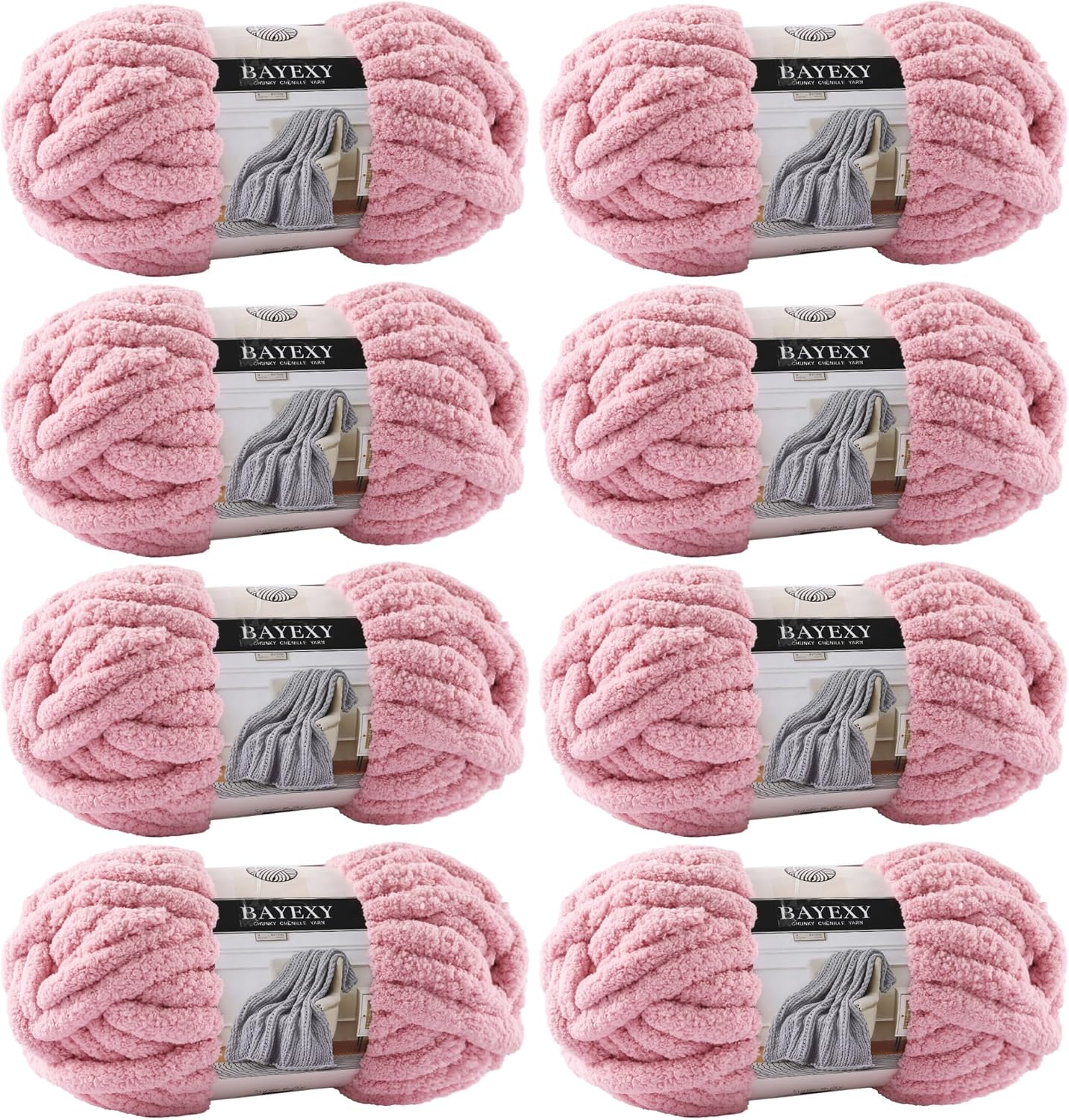 Chunky Chenille Yarn for Hand Knitting - Soft and Fluffy