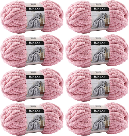 Chunky Chenille Yarn for Hand Knitting - Soft and Fluffy