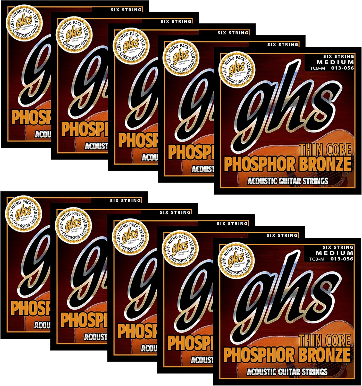 GHS Thin Core Phosphor Bronze Acoustic Guitar Strings - Medium