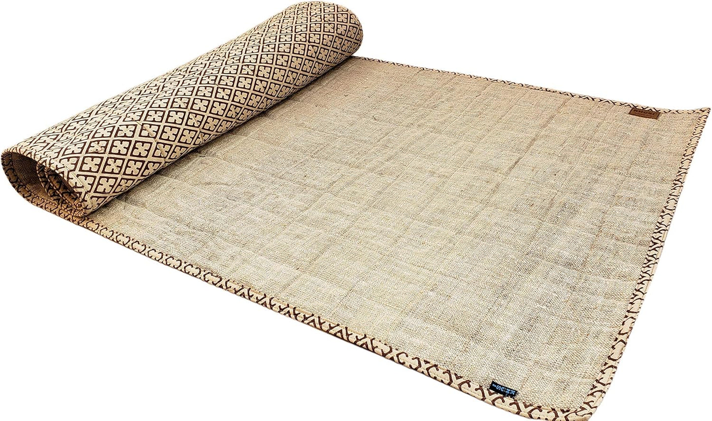 KHUSI Eco-Friendly Hemp Yoga Mat - Extra Thick & Premium Quality