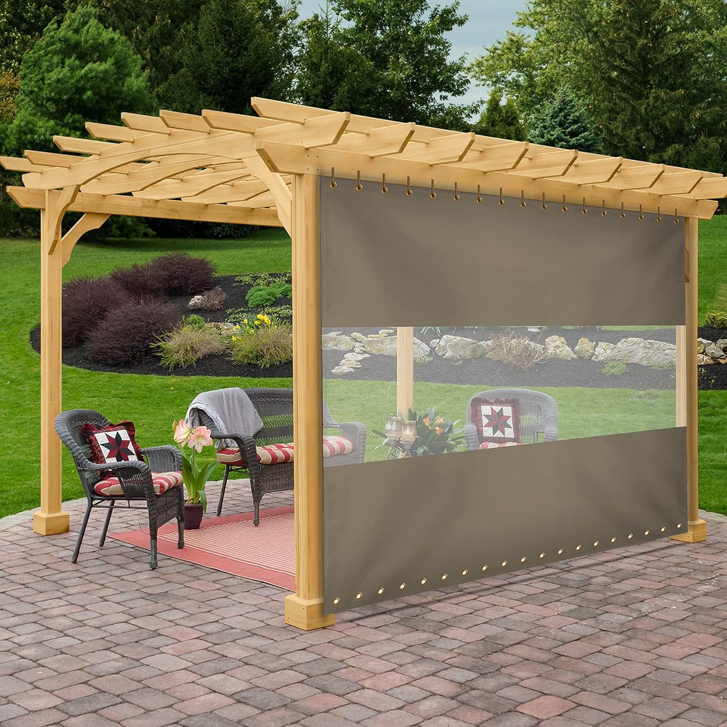 Outdoor Clear Panel Curtain for Year-Round Comfort and Privacy