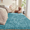 OPPODREAM 6x9 Greyish Turquoise Rug - Ultra-Soft Shag for Bedrooms