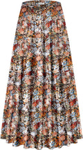 Women's Maxi Skirt High Waisted Pleated A-Line - Flowy Everyday