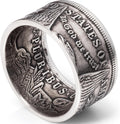 1921 Morgan Silver Dollar Ring Wide Band (13mm) - Statement Coin Ring