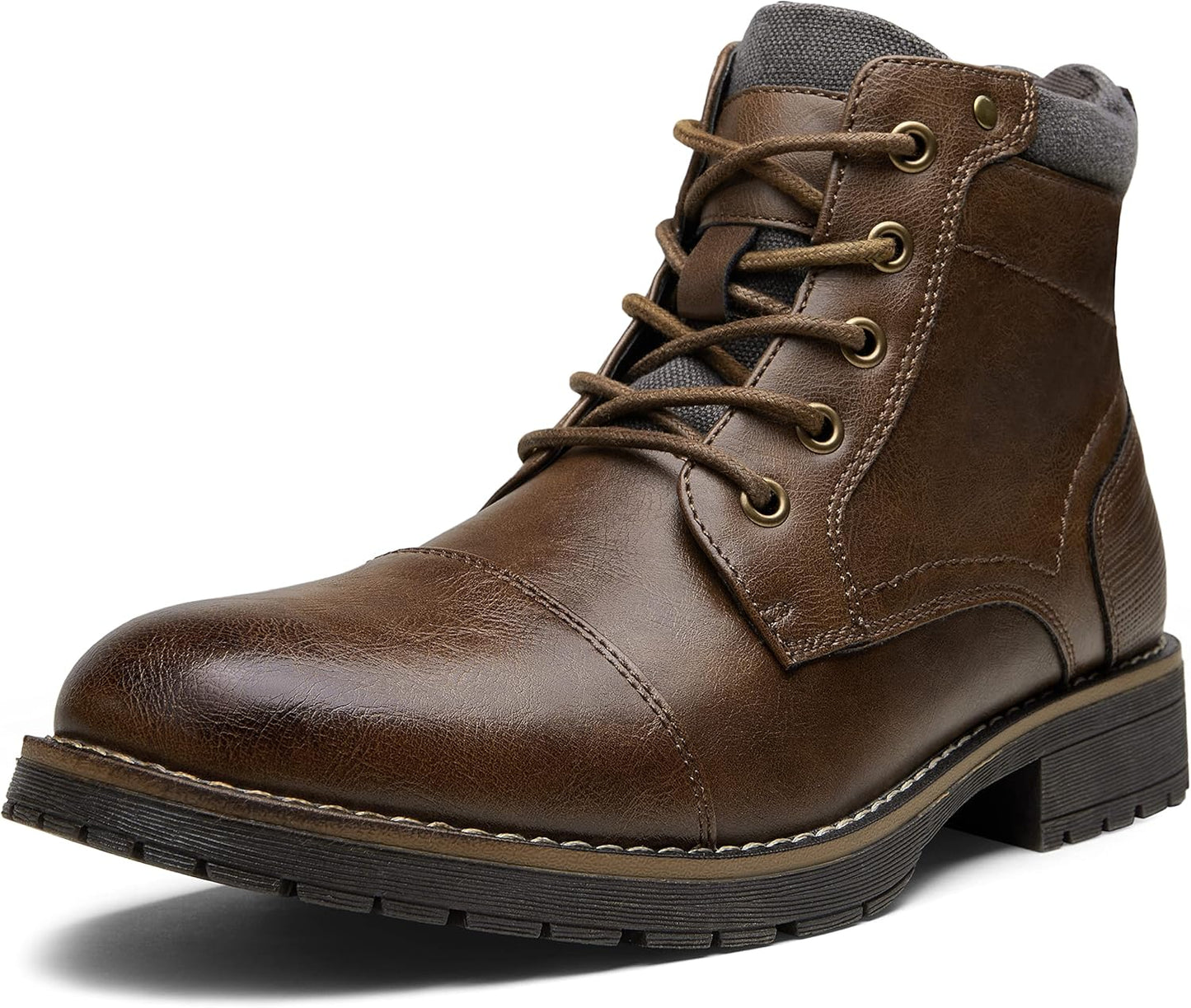 Vostey Men's Casual Combat Motorcycle Ankle Dress Boots