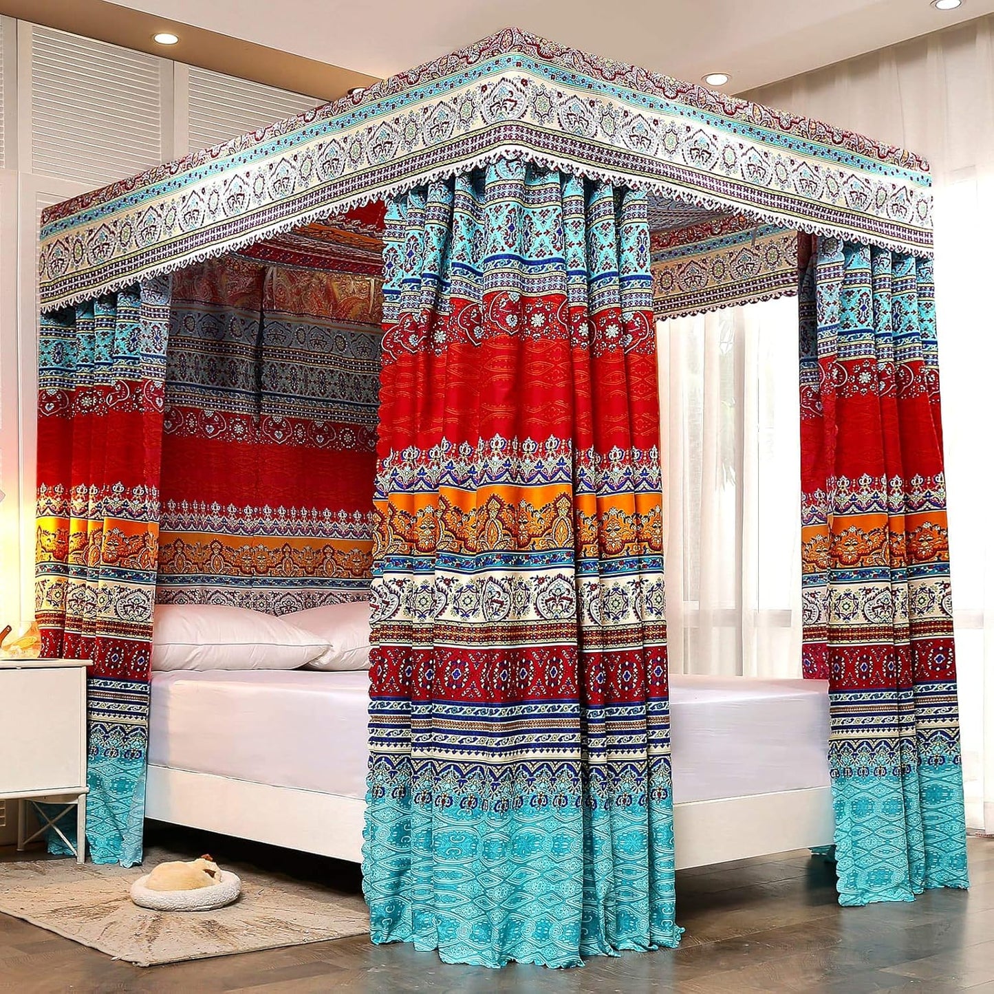 Pangzi Bohemian Queen Canopy - Dreamy Drapes!