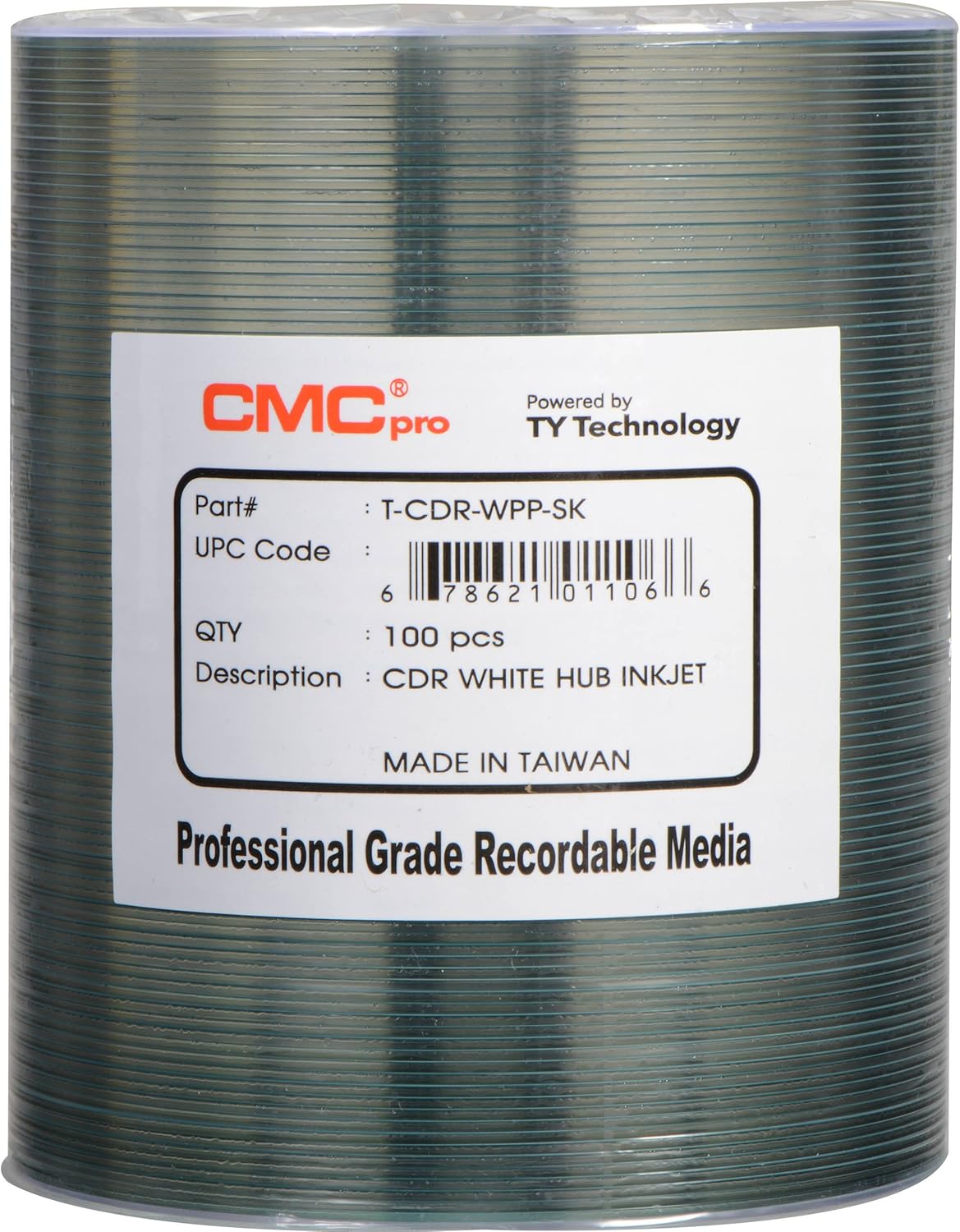 CMC Pro 48X White Inkjet Hub Printable CD-R 100 Pack Review
