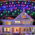 82FT 810 LED Outdoor Christmas Lights - 180 Ice Drops Multicolor