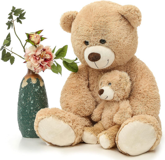 MorisMos Mom and Baby Giant Teddy Bear - Soft Plush Companion