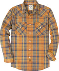 Dubinik Flannel Shirt for Men Western Pearl Snap Plaid (Style GGZF)
