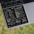 SYNERLOGIC Mac OS Reference Keyboard Shortcut Sticker - Pack of 100