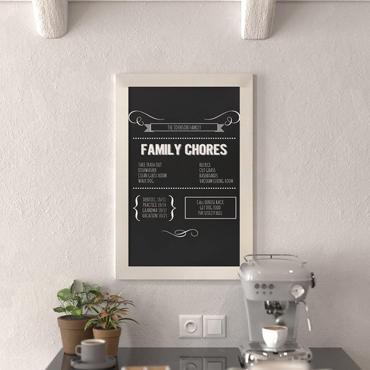 20in X 30in Matte White Solid Wood Frame Chalkboard for Home