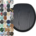 Sanilo Soft Close Toilet Seat ROUND - Quiet Slow-Close Black Wood