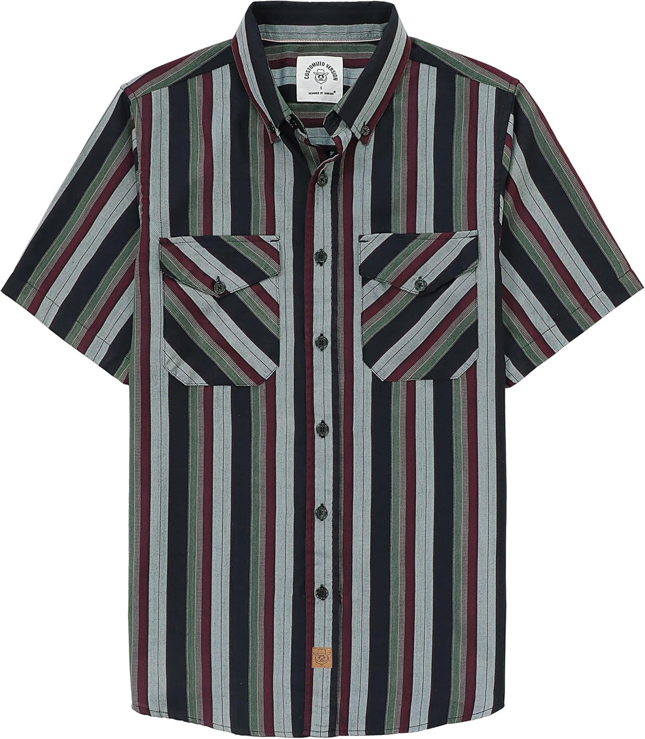 Dubinik Mens Short Sleeve Button Down Shirts for Casual Wear