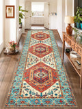 SERISSA Boho Washable Runner Rug 2ft 6inx10ft - Soft Non-Slip Vintage