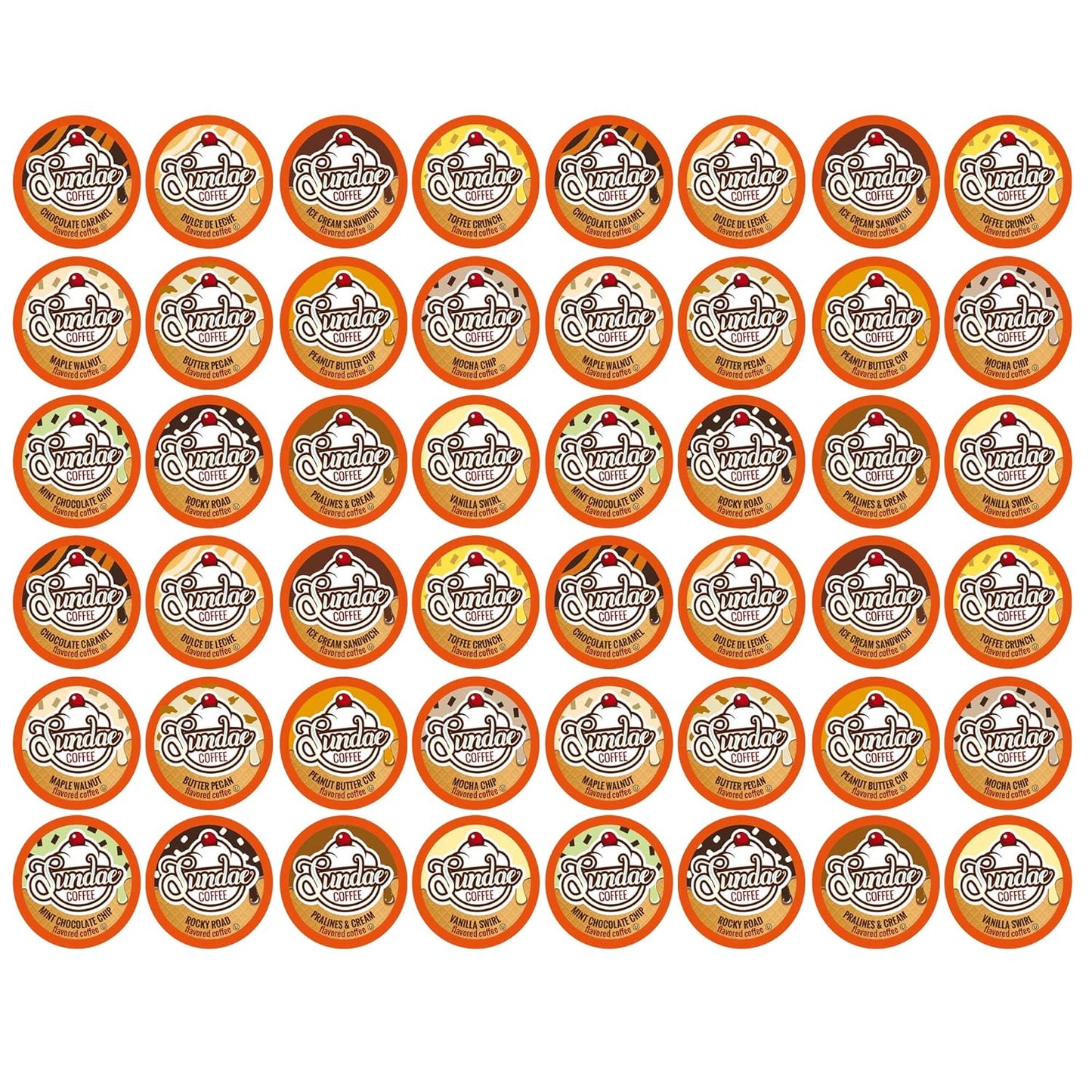 Sundae Coffee Pods - 48 Count Assorted Variety