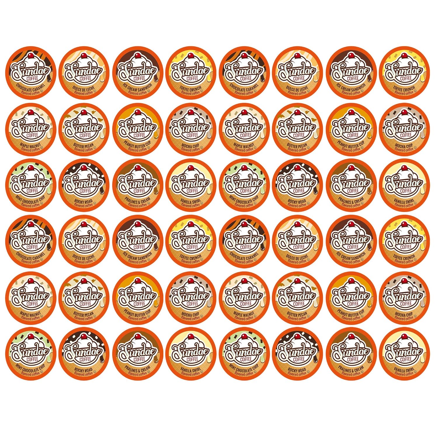 Sundae Coffee Pods - 48 Count Assorted Variety