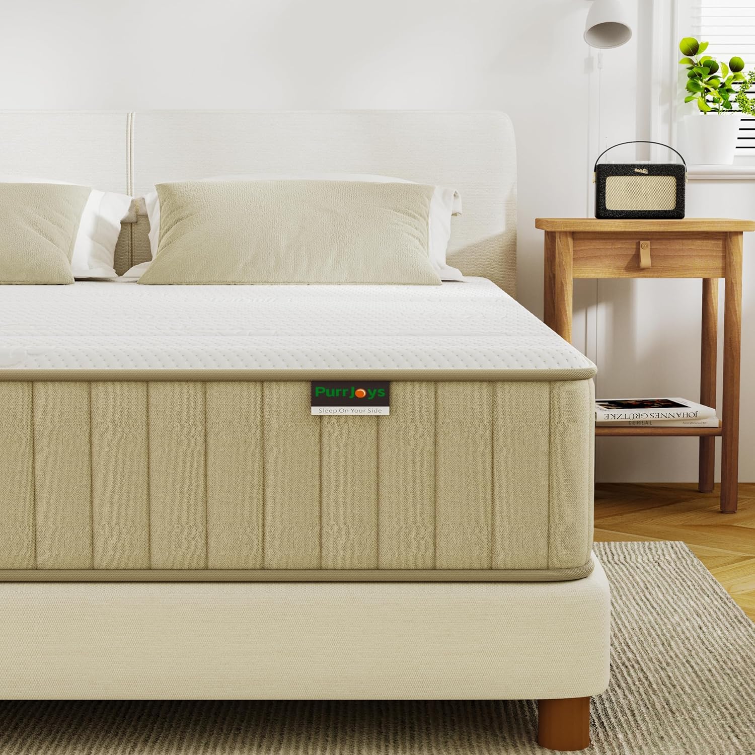 Queen Mattress Firm, 10 Inch Hybrid Memory Foam for Comfort