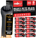 London Labs 6 Mil Black Nitrile Gloves x1000 - Heavy Duty, Latex & Powder Free