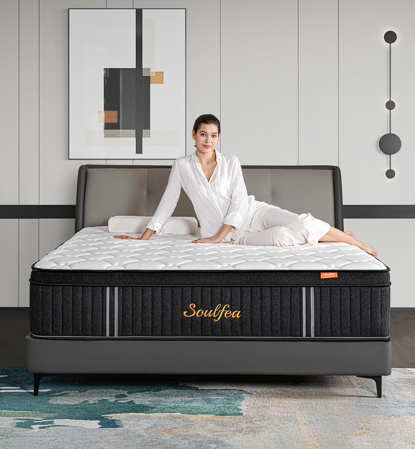 Queen Mattresses 14 Inch Hybrid Memory Foam for Better Sleep
