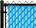 Made in America Slat Depot Sky Blue Ridged Privacy Slat for 4ft Chain