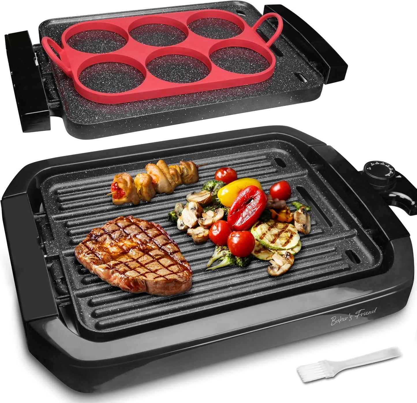Bakers Friend Indoor Griddle & Grill: Versatile Cooking Appliance