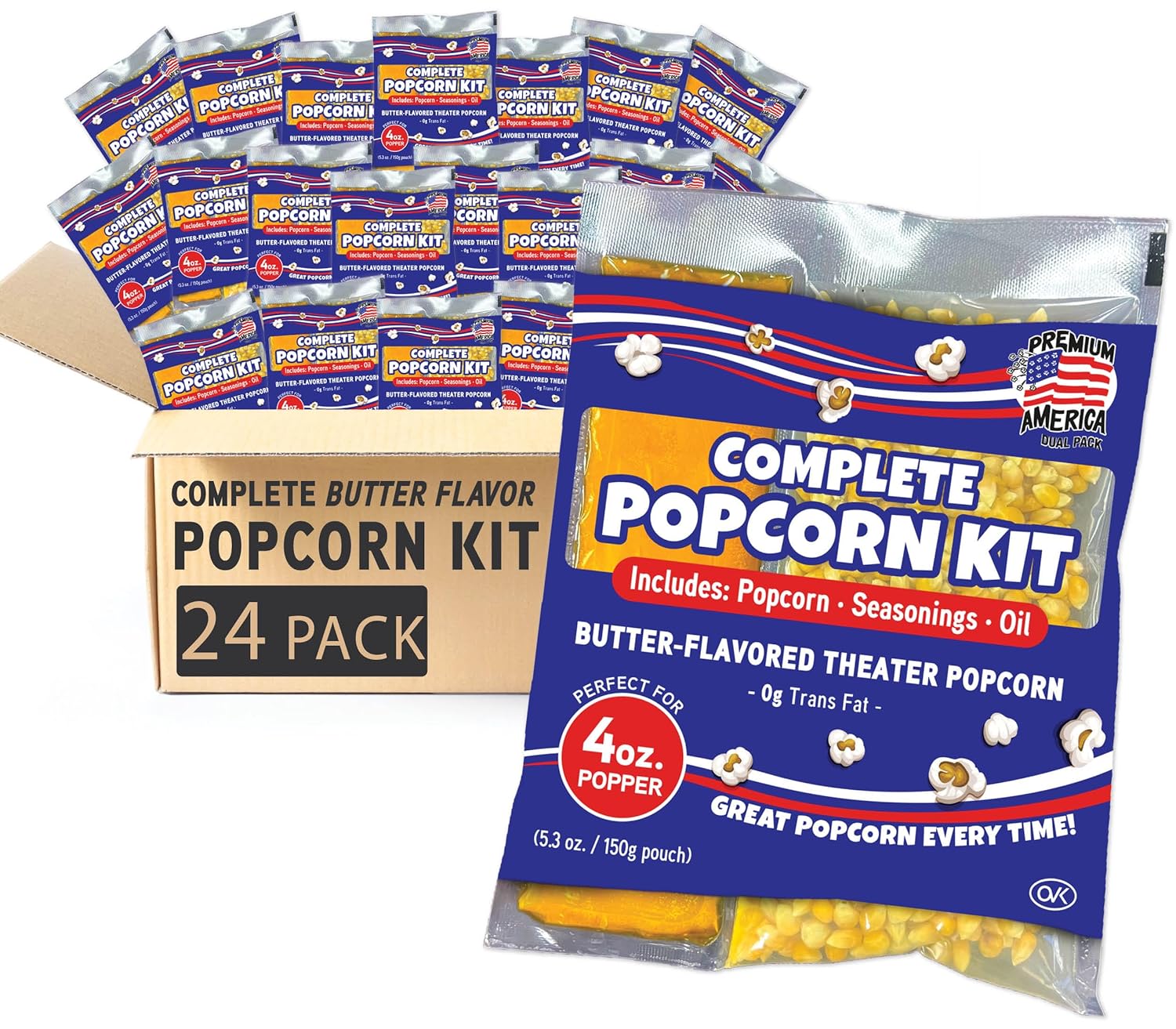 Authentic Movie Theater Popcorn Kit - 24 Packs