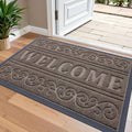 Welcome Door Mat Indoor Outdoor Entrance - Heavy Duty Low Profile