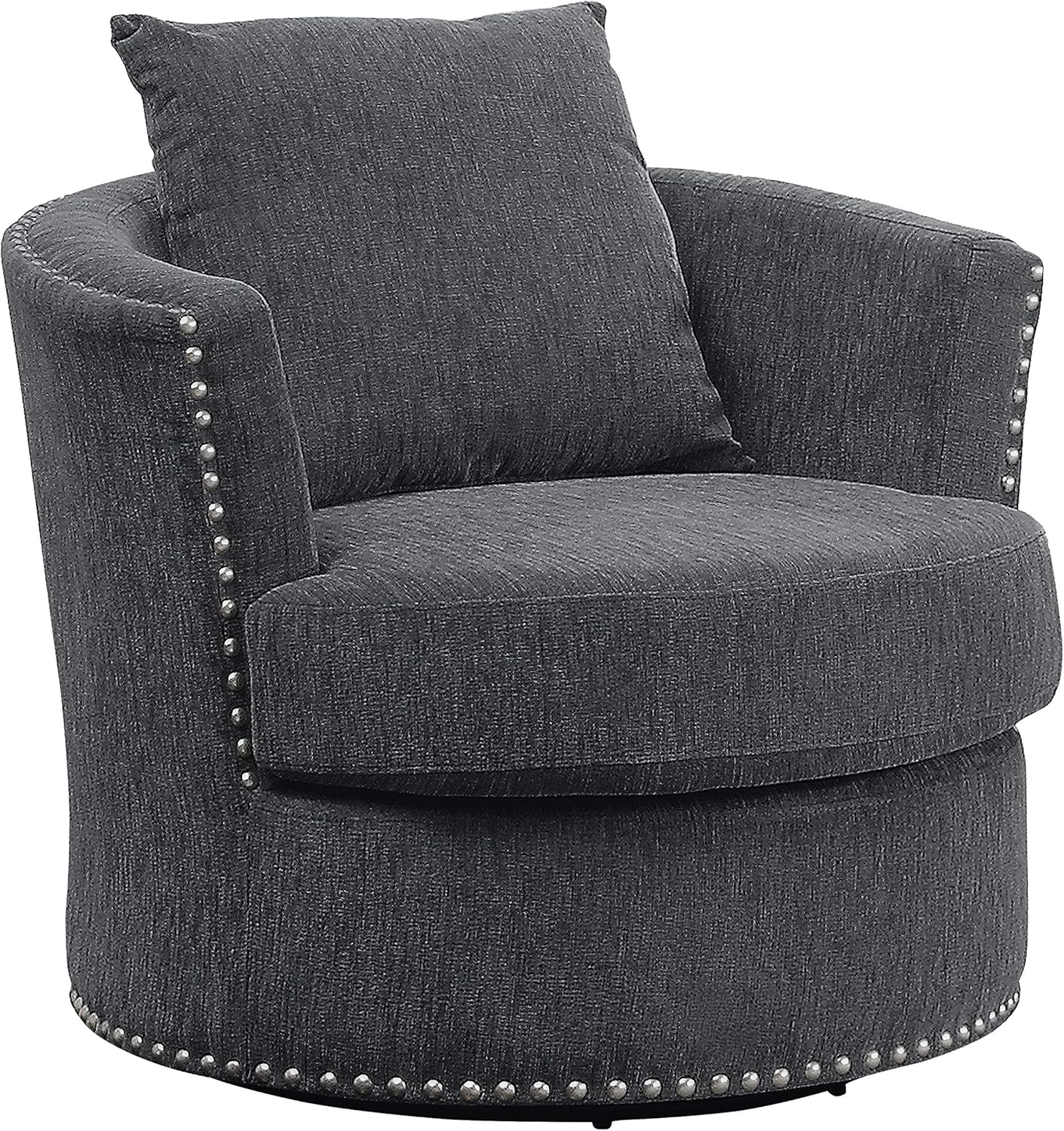 Swivel Accent Chair, Chenille Upholstered, Comfy Seating