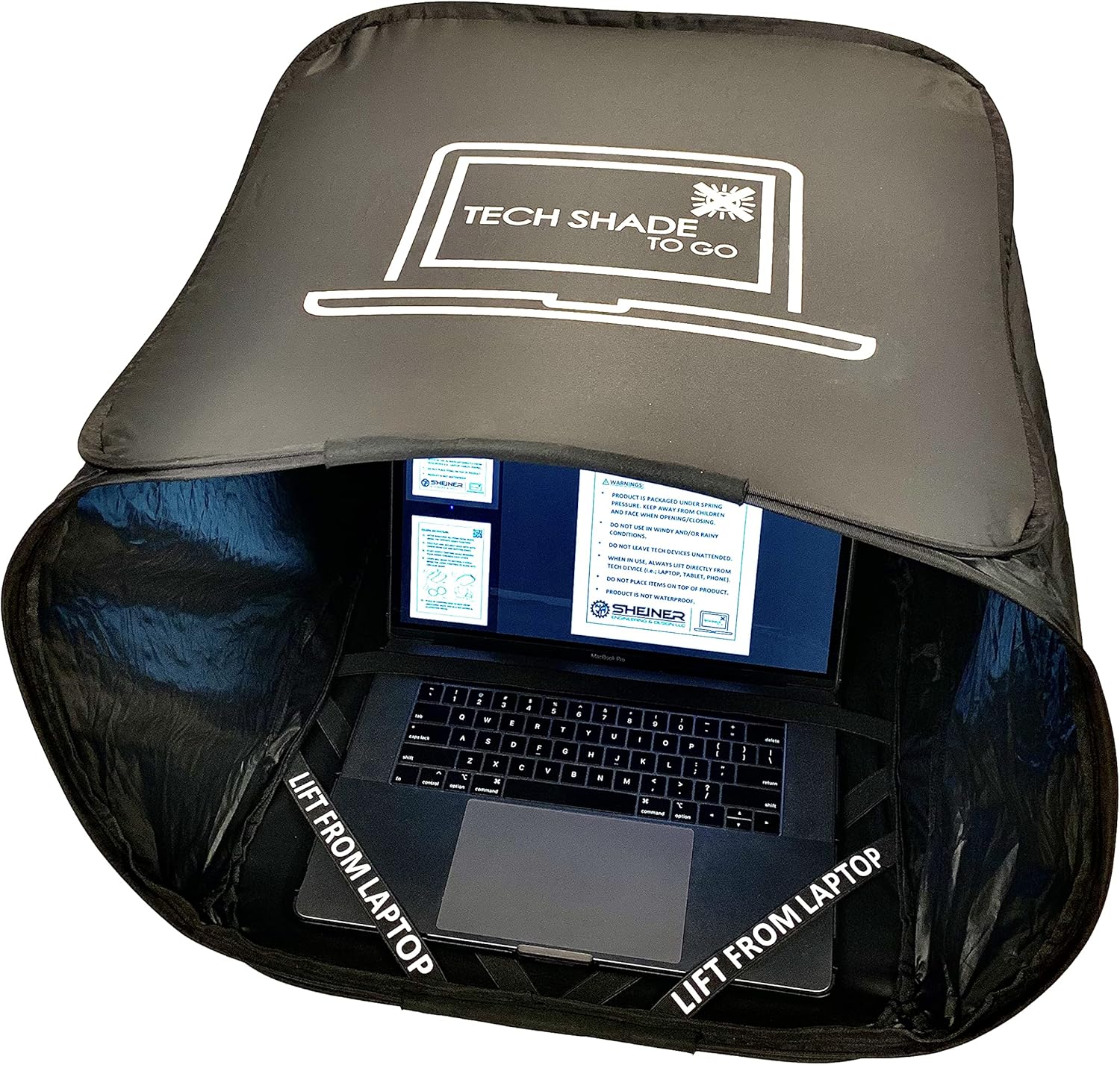 Portable Laptop Sun Shade for Working Outside - Privacy Cover