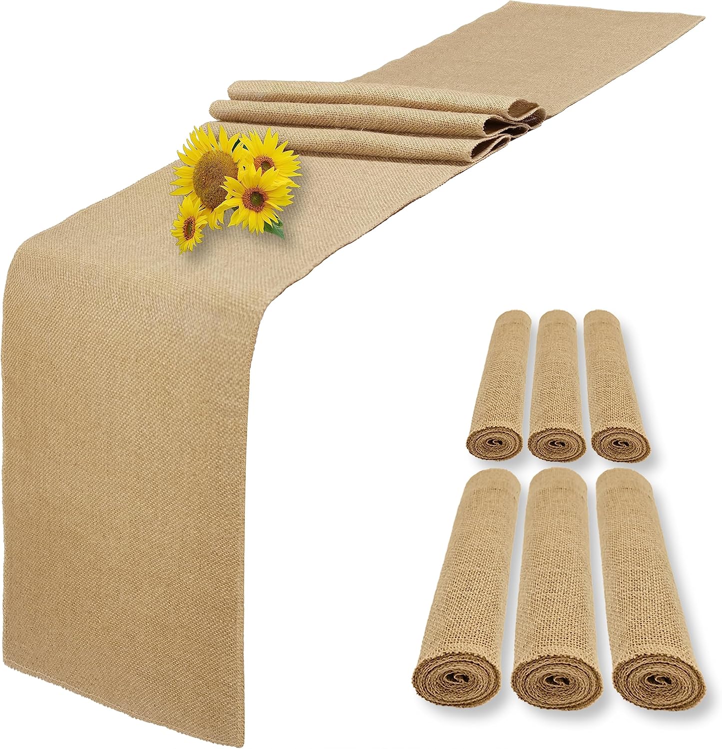 Natural Burlap Table Runners for Rustic Wedding Decor and More