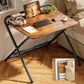 Huuger Folding Desk with 3-Level Adjustable Height - Space Saving Desk