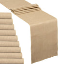 Natural Burlap Table Runner 12 x 108 in 10 Pack - Rustic Wedding Decor