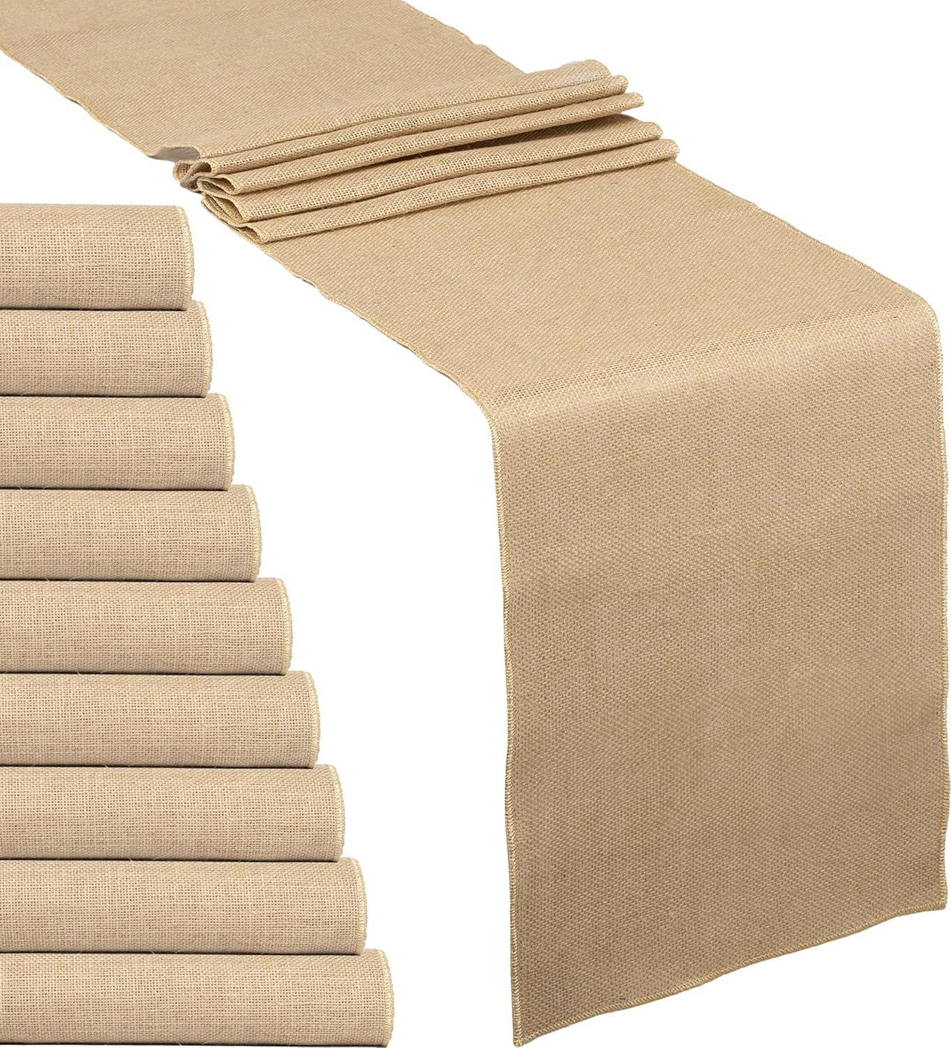Natural Burlap Table Runners for Rustic Weddings and Events