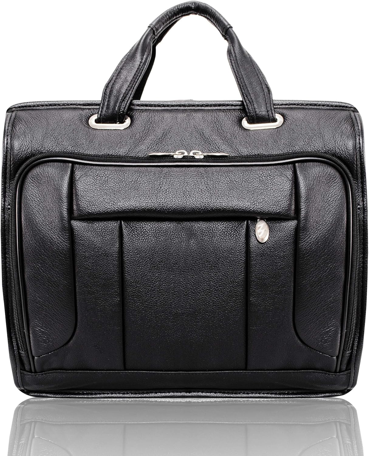 McKLEIN 15in Leather Fly-Through Checkpoint-Friendly Briefcase
