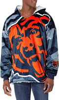 Reversible Oversized Sherpa Hoodie Sweatshirt - Team Logo