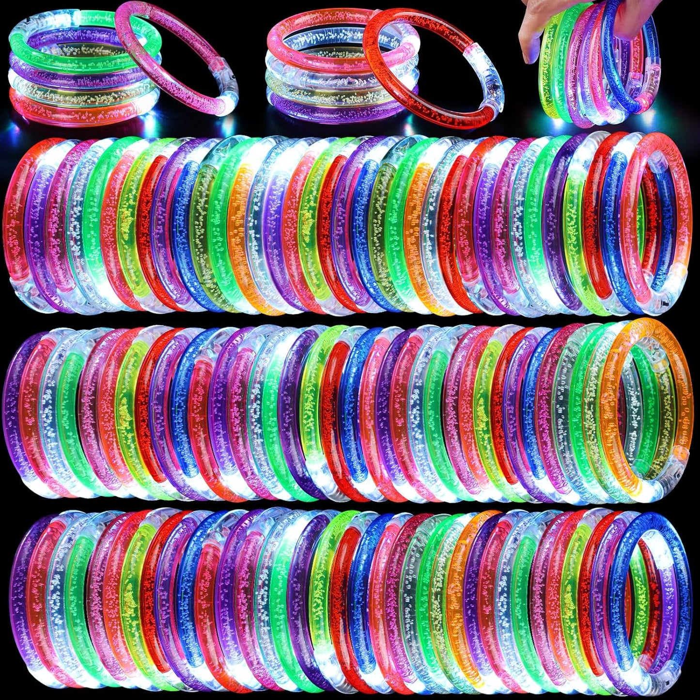 120 Pack Glow Bracelets Bulk for Parties and Events Fun