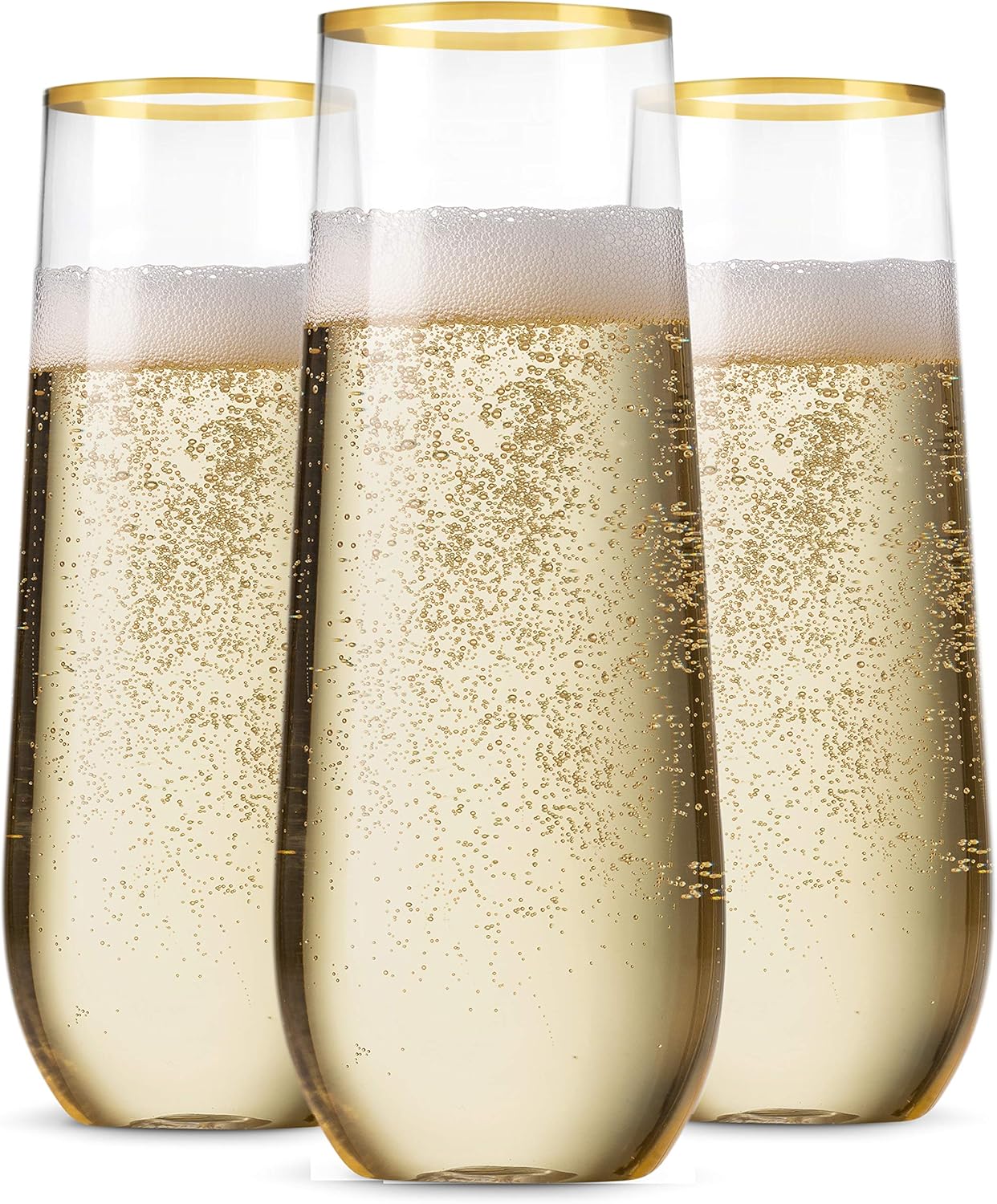 Elegant Munfix Stemless Plastic Champagne Flutes for Any Event