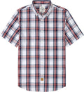 Dubinik Mens Short Sleeve Button Down Shirt - Lightweight Vintage iron