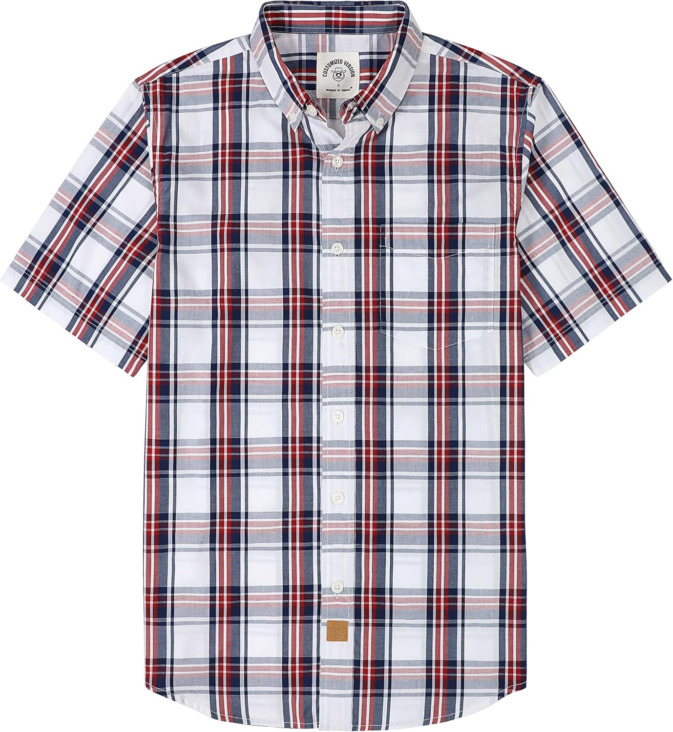 Dubinik Mens Short Sleeve Button Down Shirt for Summer Style