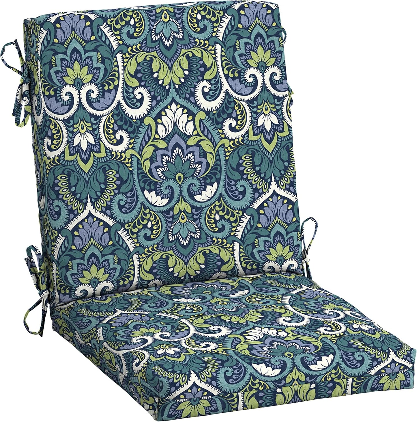 ARDEN Outdoor Midback Chair Cushion in Sapphire Aurora Blue