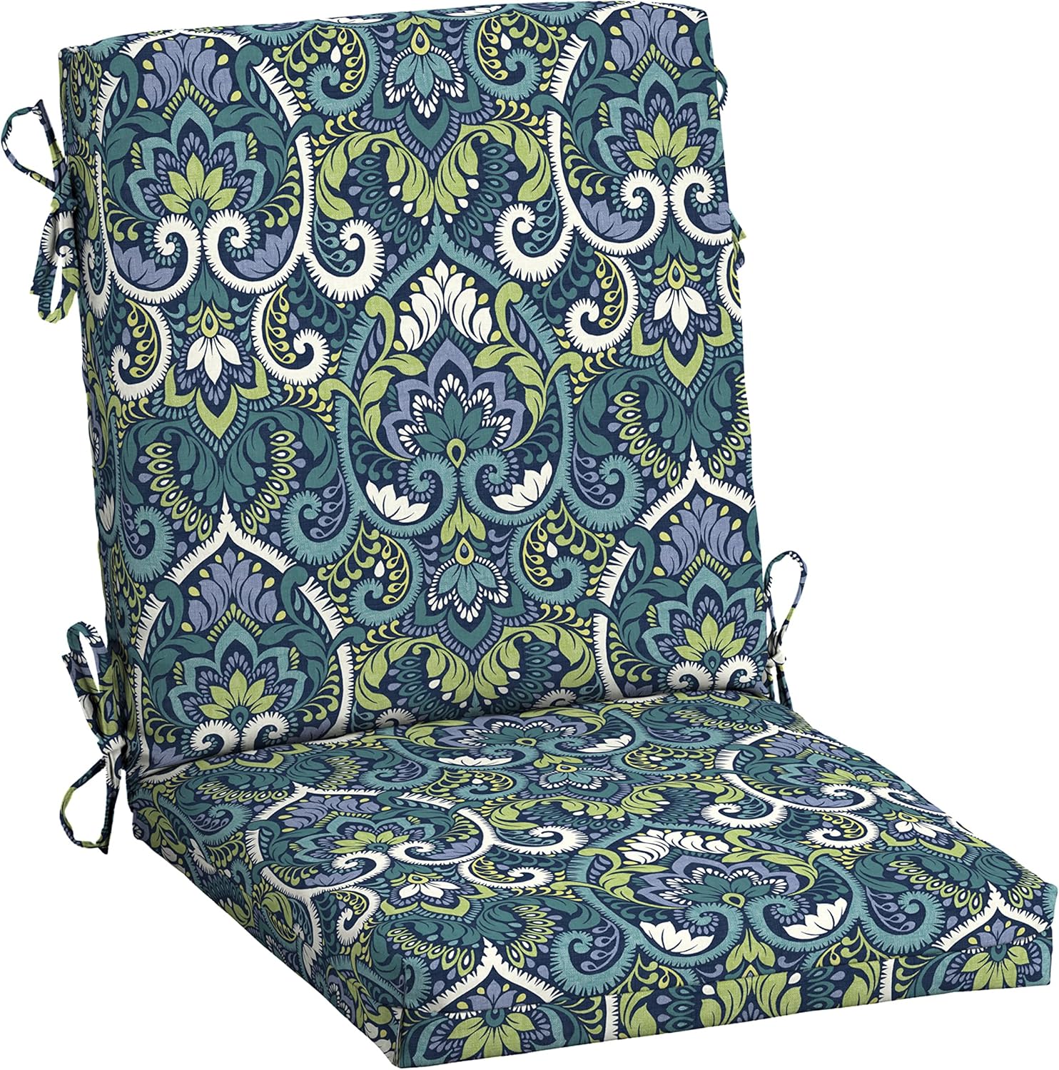 ARDEN Outdoor Midback Chair Cushion in Sapphire Aurora Blue