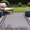 Beverly Rug Outdoor Rug 6x9 Gray - Durable Washable Patio Rug
