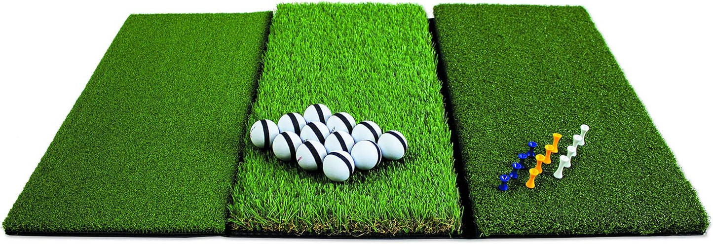 Rukket Tri-Turf Golf Mat Set - Backyard Mastery