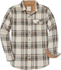 Dubinik Mens Flannel Shirt Long Sleeve Button-Down - Warm, True Fit So