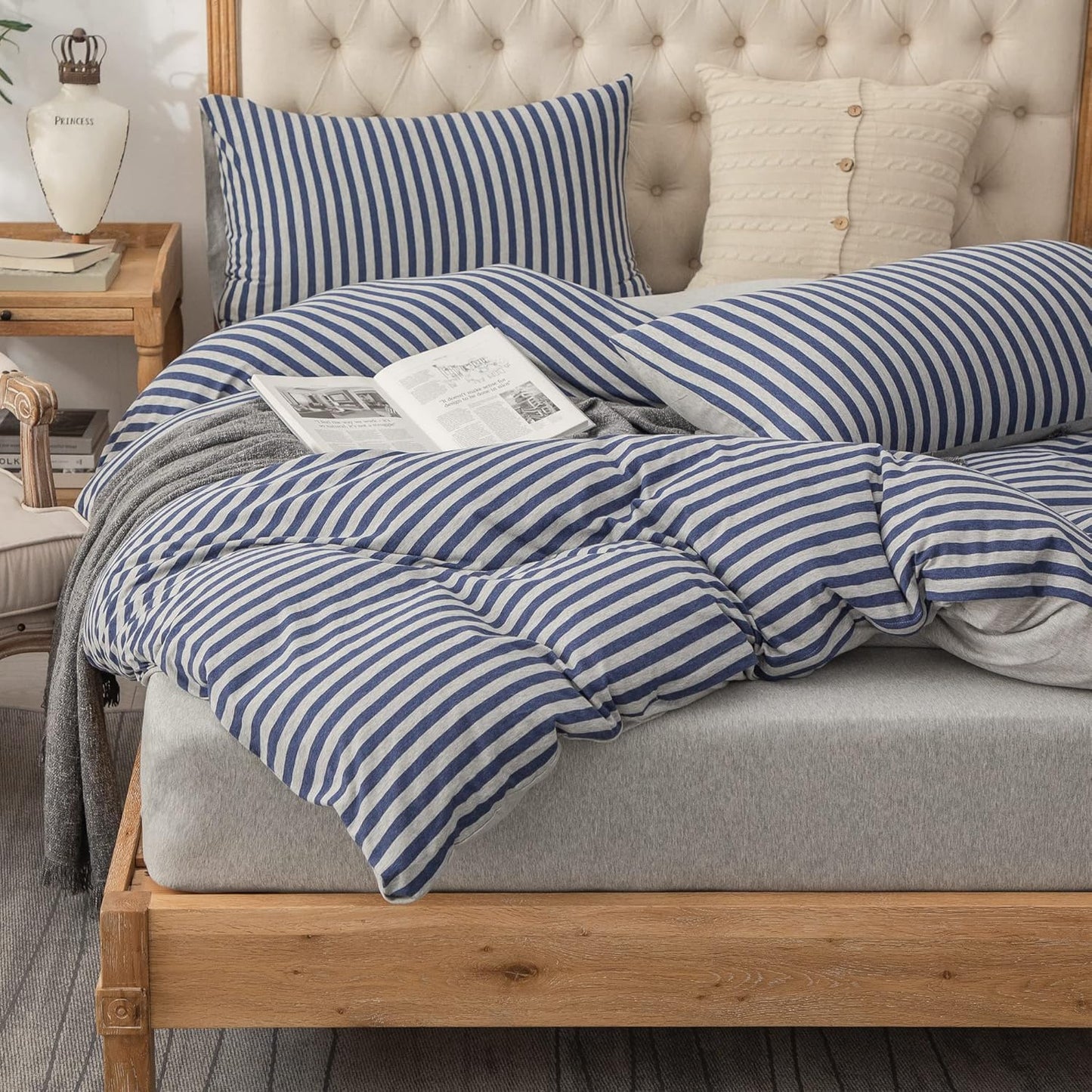 PURE ERA Jersey Knit Duvet Cover Set for Cozy Sleep Experience