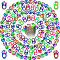 Halloween LED Bumpy Rings 100 Pack - Bright Multicolor Party Favors