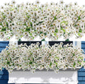 Outdoor Artificial Flowers 72 Bundles UV Resistant Faux Plants - No