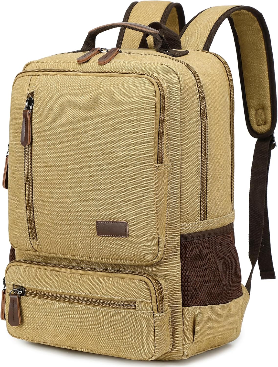 Durable Canvas Laptop Backpack for Men and Women Travel Rucksack