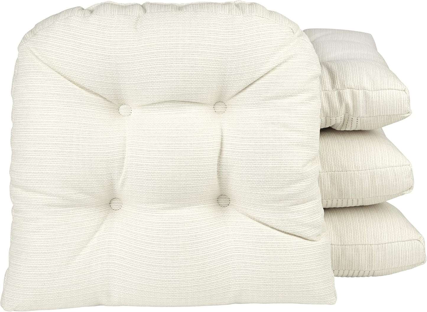 Klear Vu Gripper Overstuffed Non-Slip Dining Chair Cushions